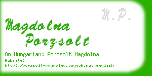 magdolna porzsolt business card